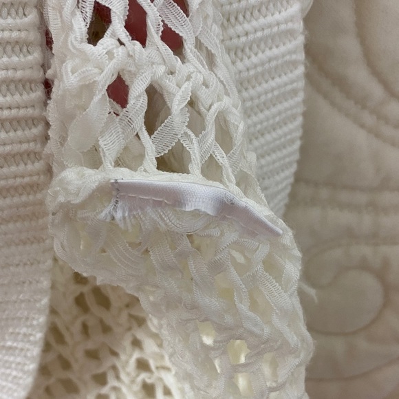 Guess Open-Knit Sweater White Size XS - Picture 4 of 9